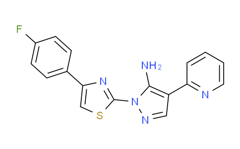 MC261B79 | 956360-74-0 | 1-[4-(4-FLUOROPHENYL)-1,3-THIAZOL-2-YL]-4-(2-PYRIDINYL)-1H-PYRAZOL-5-AMINE