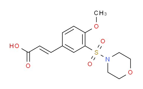 DY269U26 | 296261-83-1 | 3-(4-methoxy-3-morpholinosulfonyl-phenyl)prop-2-enoic acid