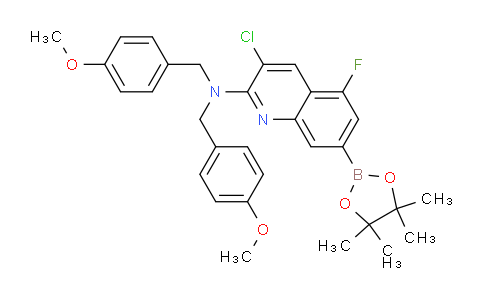 DY26D234 | 2566879-24-9 | 3-chloro-5-fluoro-N,N-bis[(4-methoxyphenyl)methyl]-7-(4,4,5,5-tetramethyl-1,3,2-dioxaborolan-2-yl)quinolin-2-amine