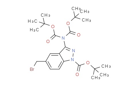 1638760-63-0 | tert-butyl 3-{bis[(tert-butoxy)carbonyl]amino}-5-(bromomethyl)-1H-indazole-1-carboxylate