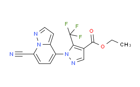 2403574-08-1 | ethyl 1-(7-cyanopyrazolo[1,5-a]pyridin-4-yl)-5-(trifluoromethyl)pyrazole-4-carboxylate