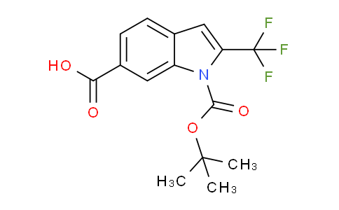 1638767-49-3 | 1-[(tert-butoxy)carbonyl]-2-(trifluoromethyl)-1H-indole-6-carboxylic acid