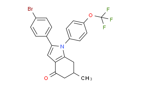 1024400-40-5 | 2-(4-ブロモフェニル)-6-メチル-1-[4-(トリフルオロメトキシ)フェニル]-6,7-ジヒドロ-5H-インドール-4-オン
