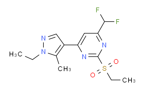 MC273G59 | 1006328-49-9 | 4-(difluoromethyl)-2-(ethanesulfonyl)-6-(1-ethyl-5-methyl-1H-pyrazol-4-yl)pyrimidine