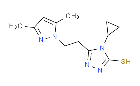 1002243-90-4 | 4-cyclopropyl-5-2-(3,5-dimethyl-1H-pyrazol-1-yl)ethyl-4H-1,2,4-triazole-3-thiol