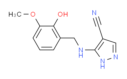 1027754-56-8 | 1H-Pyrazole-4-carbonitrile, 5-[[(2-hydroxy-3-methoxyphenyl)methyl]amino]-