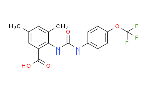 DY274H23 | 1023524-41-5 | 3,5-Dimethyl-2-(((4-(trifluoromethoxy)phenyl)amino)carbonylamino)benzoic acid