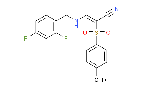 1025300-50-8 | (Z)-3-[(2,4-difluorophenyl)methylamino]-2-(4-methylphenyl)sulfonylprop-2-enenitrile