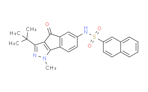 1024523-25-8 | 3-(Tert-butyl)-1-methyl-6-((2-naphthylsulfonyl)amino)indeno[2,3-D]pyrazol-4-one