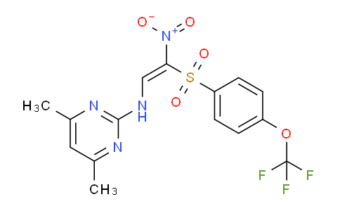 1025681-49-5 | 4,6-Dimethyl-N-[(Z)-2-nitro-2-[4-(trifluoromethoxy)phenyl]sulfonylethenyl]pyrimidin-2-amine