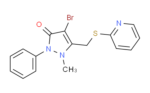 1024324-23-9 | 4-Bromo-2-methyl-1-phenyl-3-(2-pyridylthiomethyl)-3-pyrazolin-5-one