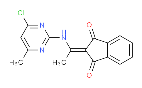 1023479-15-3 | 2-[1-[(4-chloro-6-methylpyrimidin-2-yl)amino]ethylidene]indene-1,3-dione