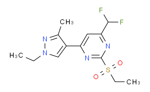 1006441-37-7 | 4-(difluoromethyl)-2-(ethanesulfonyl)-6-(1-ethyl-3-methyl-1H-pyrazol-4-yl)pyrimidine