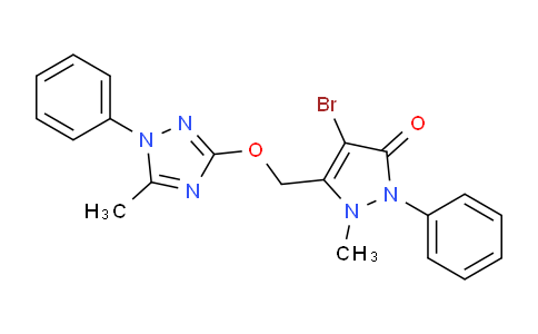 DY276Z54 | 1024068-64-1 | 4-bromo-1-methyl-5-[(5-methyl-1-phenyl-1,2,4-triazol-3-yl)oxymethyl]-2-phenylpyrazol-3-one