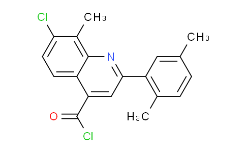 DY277M87 | 1160256-44-9 | 7-Chloro-2-(2,5-dimethylphenyl)-8-methylquinoline-4-carbonyl chloride