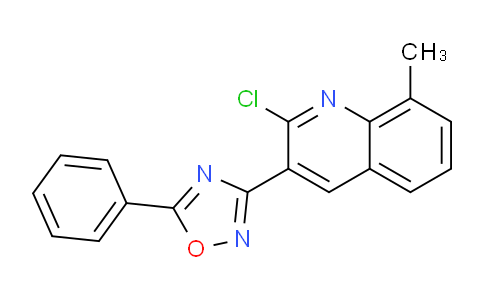 MC278C48 | 1142201-67-9 | 2-Chloro-8-methyl-3-(5-phenyl-1,2,4-oxadiazol-3-yl)quinoline