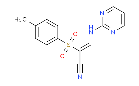 1025124-03-1 | (Z)-2-(4-Methylphenyl)sulfonyl-3-(pyrimidin-2-ylamino)prop-2-enenitrile