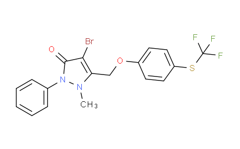 DY27B325 | 1023849-95-7 | 4-Bromo-2-methyl-1-phenyl-3-((4-(trifluoromethylthio)phenoxy)methyl)-3-pyrazolin-5-one