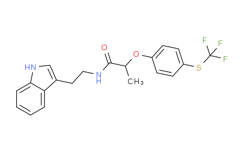 MC27E016 | 1024457-74-6 | N-[2-(1H-indol-3-yl)ethyl]-2-[4-(trifluoromethylsulfanyl)phenoxy]propanamide