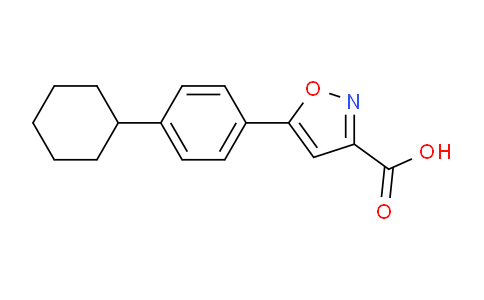 MC27N599 | 1105637-19-1 | 5-(4-Cyclohexylphenyl)-1,2-oxazole-3-carboxylic acid