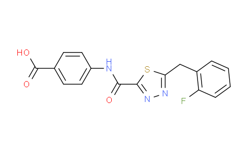 1142210-12-5 | 4-({5-(2-Fluorobenzyl)-1,3,4-thiadiazol-2-yl-carbonyl}amino)benzoic Acid