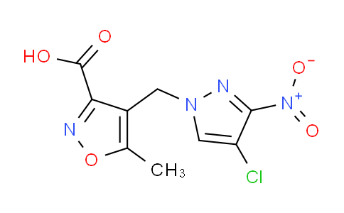 1006441-88-8 | 4-(4-chloro-3-nitro-1H-pyrazol-1-yl)methyl-5-methyl-1,2-oxazole-3-carboxylic acid
