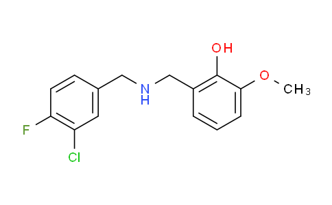 1223879-65-9 | 2-[[(3-chloro-4-fluorophenyl)methylamino]methyl]-6-methoxyphenol