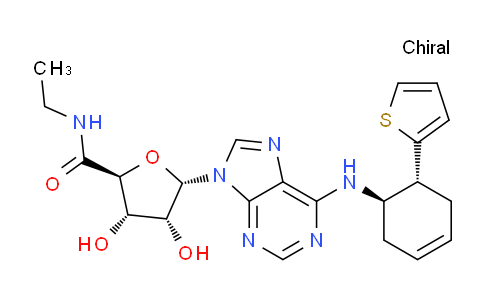143354-75-0 | β-D-Ribofuranuronamide, 1-deoxy-N-ethyl-1-[6-[[6-(2-thienyl)-3-cyclohexen-1-yl]amino]-9H-purin-9-yl]-, (1S-trans)- (9CI)