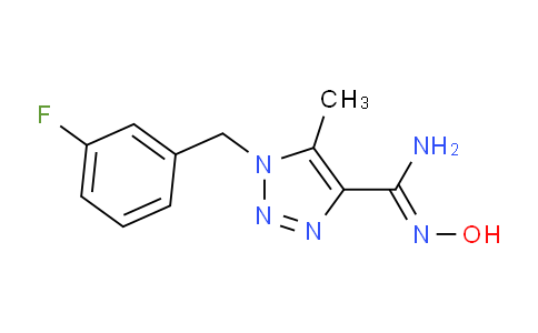1255790-91-0 | 1-(3-fluorobenzyl)-N'-hydroxy-5-methyl-1H-1,2,3-triazole-4-carboximidamide