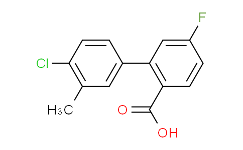 1261936-73-5 | 2-(4-chloro-3-methylphenyl)-4-fluorobenzoic Acid
