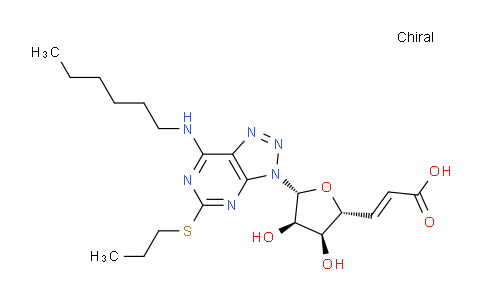 187669-27-8 | β-D-ribo-Hept-5-enofuranuronic acid, 1,5,6-trideoxy-1-[7-(hexylamino)-5-(propylthio)-3H-1,2,3-triazolo[4,5-d]pyrimidin-3-yl]-, (5E)- (9CI)
