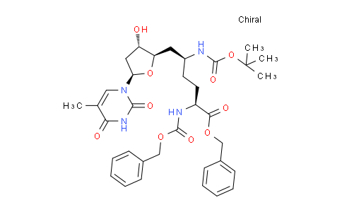 172974-57-1 | β-D-gulo-Decofuranuronic acid, 1,2,5,6,7,8,9-heptadeoxy-1-(3,4-dihydro-5-methyl-2,4-dioxo-1(2H)-pyrimidinyl)-6-[[(1,1-dimethylethoxy)carbonyl]amino]-9-[[(phenylmethoxy)carbonyl]amino]-, phenylmethyl ester (9CI)