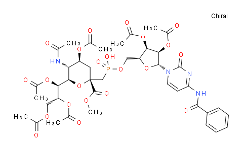 185899-91-6 | β-ノイラミン酸、N-アセチル-2-デオキシ-2-[(2′,3′-ジ-O-アセチル-N-ベンゾイル-5′-シチジリル)メチル]-、1-メチルエステル、4,7,8,9-テトラ酢酸(9CI)