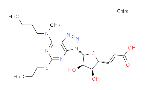 187669-39-2 | β-D-核糖基-庚-5-烯基呋喃糖醛酸，1-[7-(丁基甲基氨基)-5-(丙硫基)-3H-1,2,3-三唑并[4,5-d]嘧啶-3-基]-1,5,6-三脱氧-，(5E)-(9CI)