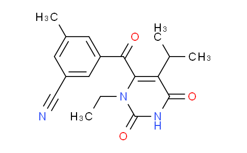 1097628-00-6 | Benzonitrile, 3-[[3-ethyl-1,2,3,6-tetrahydro-5-(1-methylethyl)-2,6-dioxo-4-pyrimidinyl]carbonyl]-5-methyl-