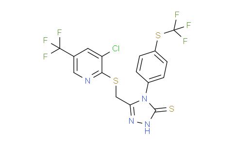 MC2D4750 | 1022352-89-1 | 3-[[3-Chloro-5-(trifluoromethyl)pyridin-2-yl]sulfanylmethyl]-4-[4-(trifluoromethylsulfanyl)phenyl]-1H-1,2,4-triazole-5-thione
