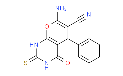 MC2D7692 | 112434-50-1 | 2H-Pyrano[2,3-d]pyrimidine-6-carbonitrile, 7-amino-1,3,4,5-tetrahydro-4-oxo-5-phenyl-2-thioxo-