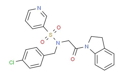 1021106-40-0 | N-[(4-chlorophenyl)methyl]-N-[2-(2,3-dihydro-1H-indol-1-yl)-2-oxoethyl]pyridine-3-sulfonamide