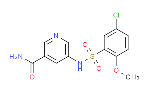 DY2E6727 | 1451272-71-1 | 3-Pyridinecarboxamide, 5-[[(5-chloro-2-methoxyphenyl)sulfonyl]amino]-