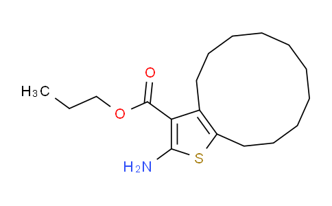 MC2F4160 | 350997-37-4 | Propyl 2-amino-4,5,6,7,8,9,10,11,12,13-decahydro-cyclododecabthiophene-3-carboxylate