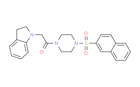 MC2F4164 | 871096-98-9 | 2-(indolin-1-yl)-1-(4-(naphthalen-2-ylsulfonyl)piperazin-1-yl)ethan-1-one