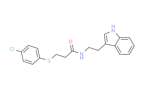 1016392-74-7 | 3-(4-chlorophenyl)sulfanyl-N-[2-(1H-indol-3-yl)ethyl]propanamide