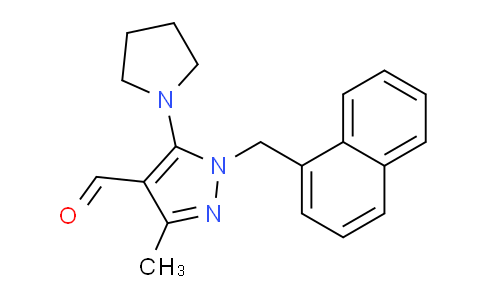 926189-81-3 | 3-methyl-1-(naphthalen-1-yl)methyl-5-(pyrrolidin-1-yl)-1H-pyrazole-4-carbaldehyde