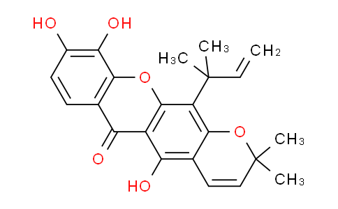 DY2G5062 | 5848-14-6 | 12-(1,1-dimethylprop-2-en-1-yl)-5,9,10-trihydroxy-2,2-dimethyl-2H,6H-pyrano[3,2-b]xanthen-6-one