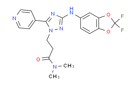 953428-73-4 | 1H-1,2,4-Triazole-1-propanamide, 3-((2,2-difluoro-1,3-benzodioxol-5-yl)amino)-N,N-dimethyl-5-(4-pyridinyl)-