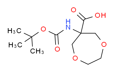 DY2H4896 | 1878069-76-1 | 6-(tert-butoxycarbonylamino)-1,4-dioxepane-6-carboxylic acid