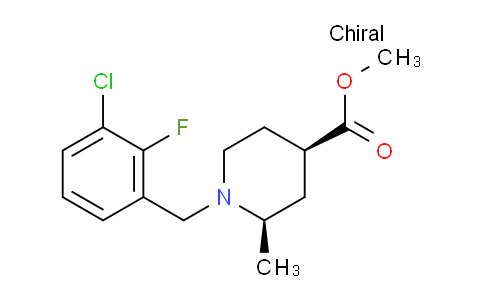 MC2H5227 | 1919888-01-9 | メチル(2R,4R)-1-[(3-クロロ-2-フルオロフェニル)メチル]-2-メチルピペリジン-4-カルボキシレート