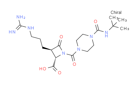 MC2H5931 | 253174-92-4 | 3(R)-(3-Guanidinopropyl)-1-[4-[N-(tert-butyl)carbamoyl]piperazin-1-ylcarbonyl]-4-oxoazetidine-2(S)-carboxylic acid