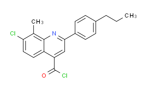 1160256-08-5 | 7-Chloro-8-methyl-2-(4-propylphenyl)quinoline-4-carbonyl chloride