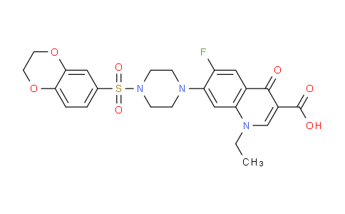 743444-68-0 | 7-4-(2,3-dihydro-1,4-benzodioxine-6-sulfonyl)piperazin-1-yl-1-ethyl-6-fluoro-4-oxo-1,4-dihydroquinoline-3-carboxylic acid